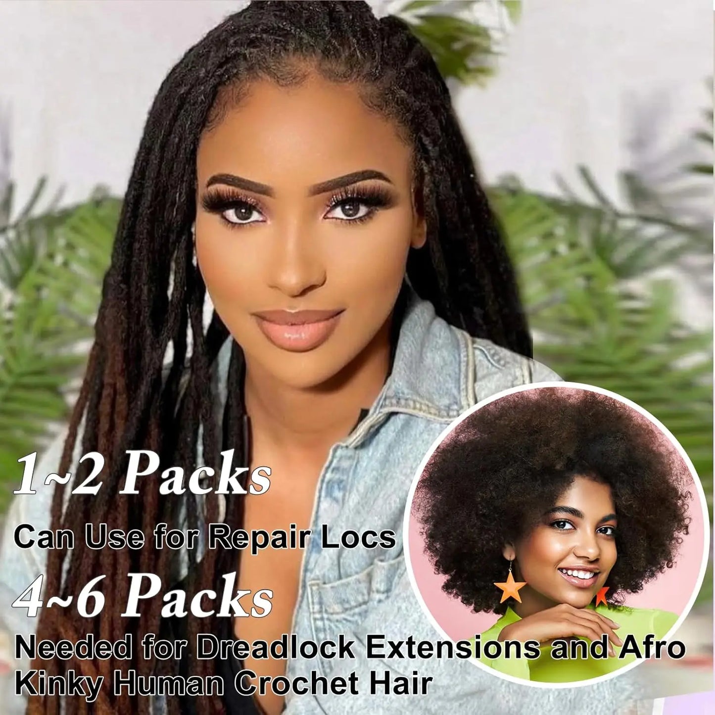 Afro Kinky Curly Bulk 4C Human Hair 10-18 Inch 30g 50g/pack Soft for Mini Twist Braids Dreadlocks Extensions Locs Repair