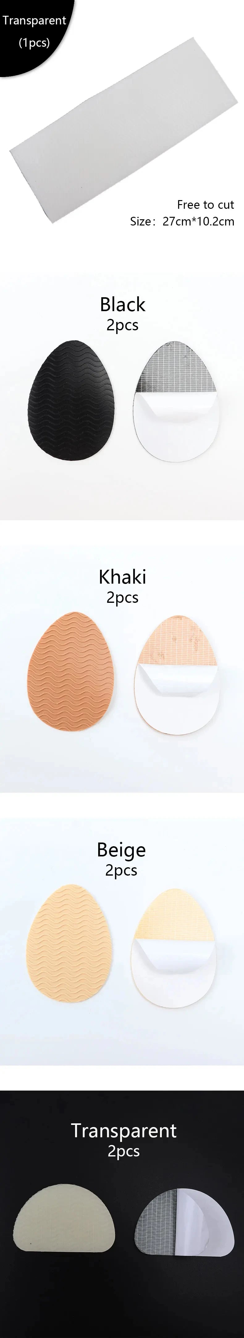 Women High Heels Rubber Sole Protector Non-Slip Wear-Resistant Forefoot Pads Self-Adhesive Insoles Sole Repair for Comfort