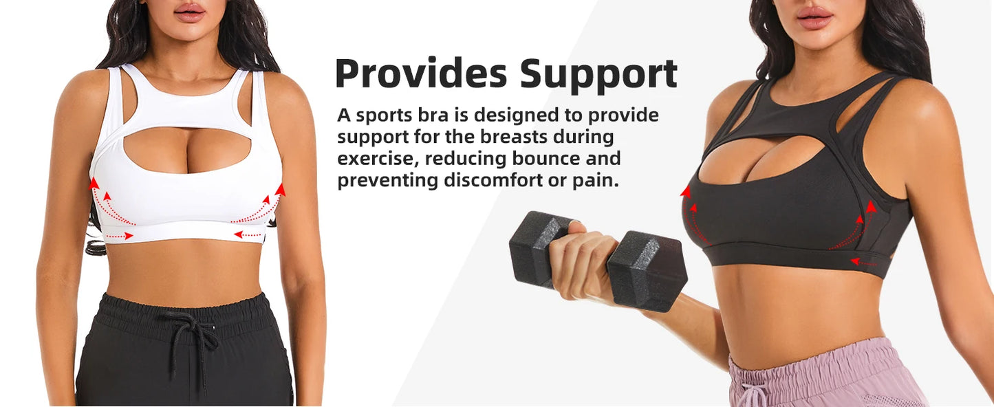 Removable Cups Sports Bra Shockproof Running Fitness Anti-sagging Upper Collection Soft Support High-strength Women's Yoga Vest