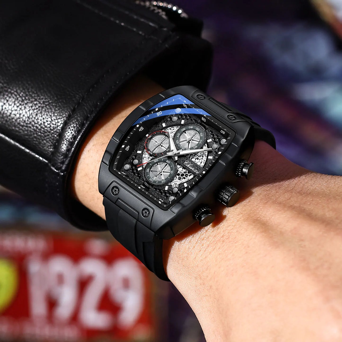 CHENXI 941 Sport Multifunction Military Men Silicone Quartz Wristwatch Male Luminous Waterproof Clock Watches Relogio Masculino
