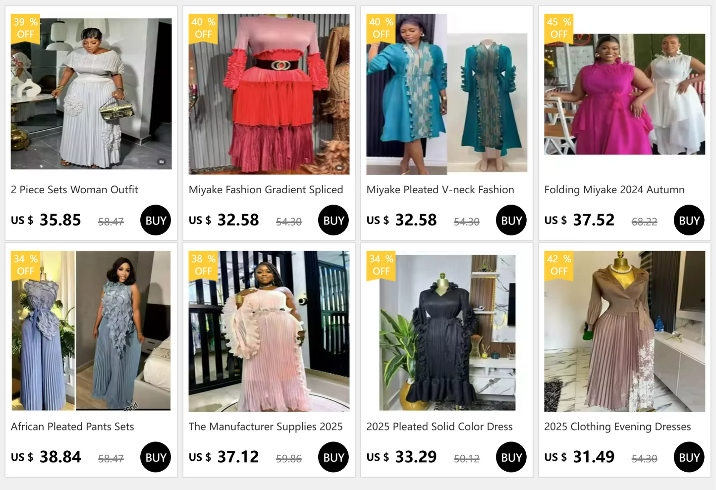 Miyake 2025 African Elegant Dress Autumn Dress New Temperament Celebrity Waist Fashion Long Dress Women's Clothing