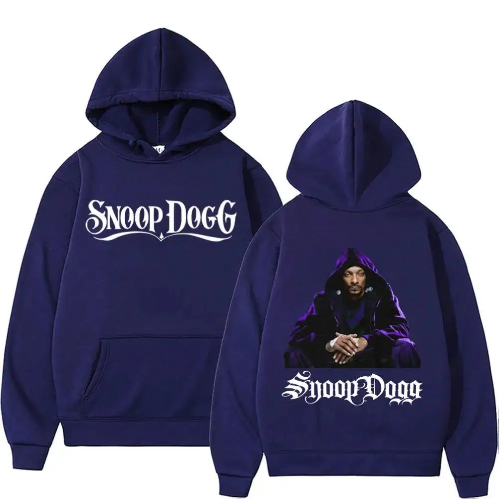 Limited Rapper Snoop Dogg Hooded Vintage Tupac Shakur Print Hoodie Men Women Hip Hop Punk Style Cool Sweatshirt Man's Streetwear