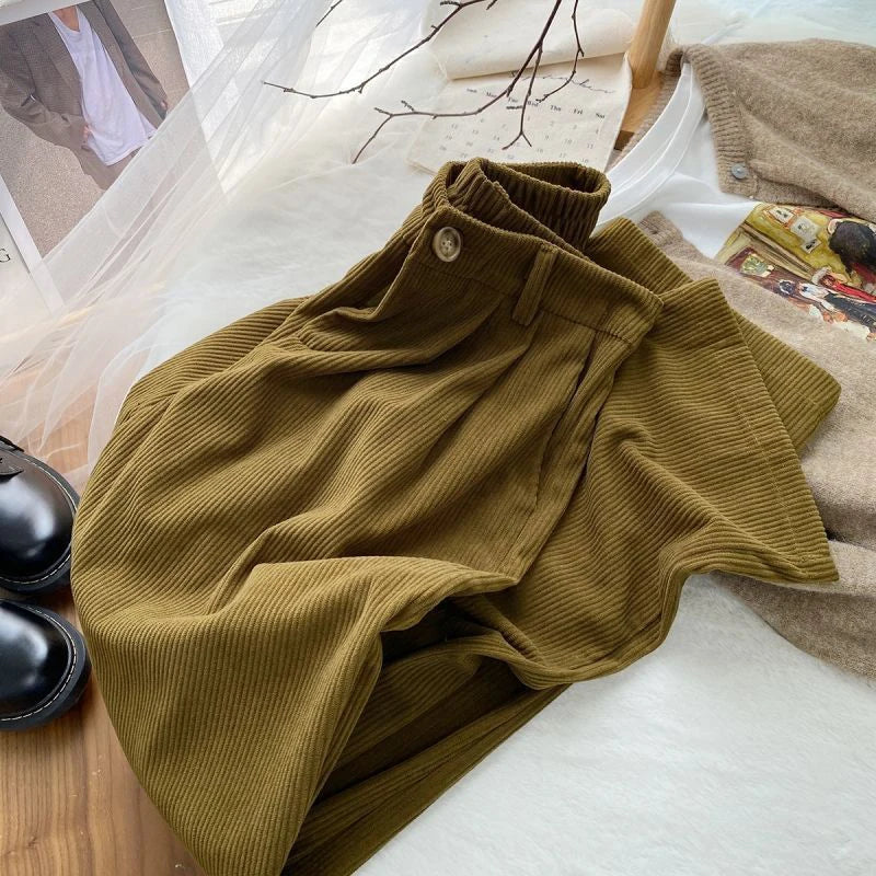 Thin/Thick Winter Lined Wide Leg Pants CasualThicken Warm Baggy Sweatpants Women HighWaist Korean Lamb Fluff Straight Pantalones