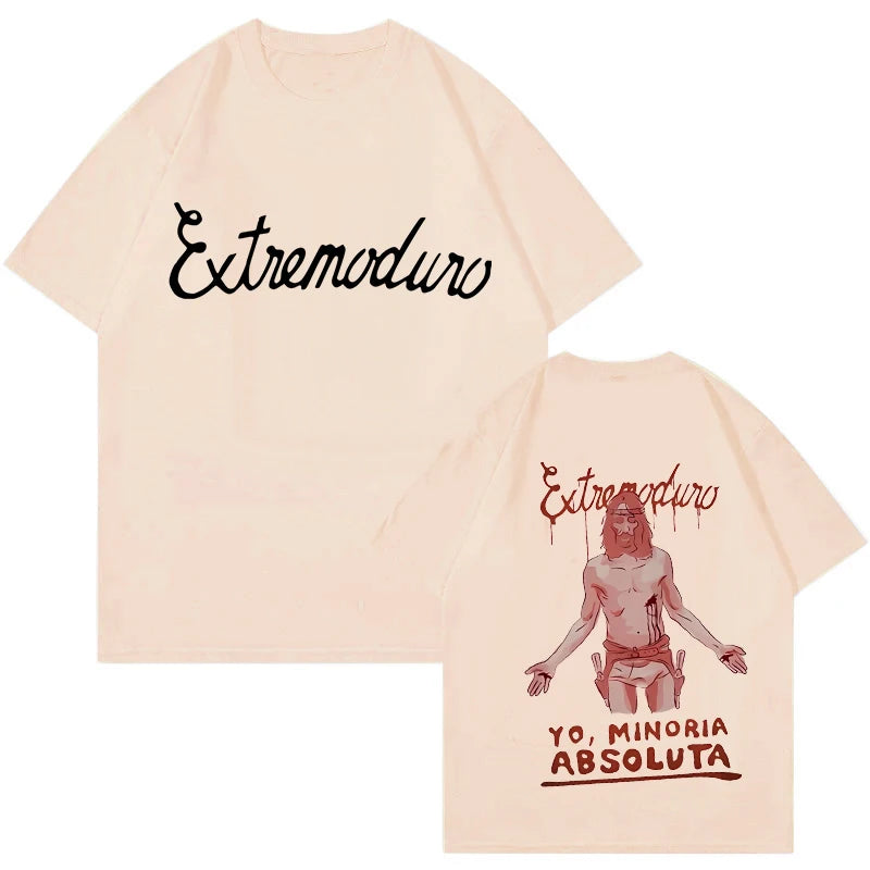 Unisex Fashion Rock Band Extremoduro Print Short Sleeve T Shirt Men Women Graphic Vintage T-Shirt Y2k Hip Hop Tees Tops Clothes