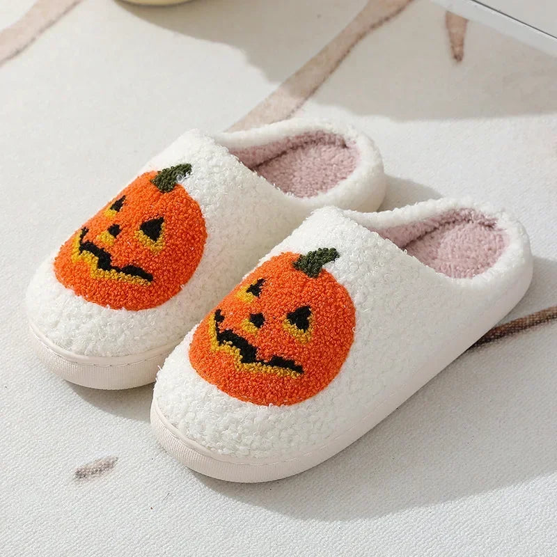 House Fuzzy Slipper Men Male Ghost Face Blue Evil Eye Home Shoes Plush Winter Warm Indoor Floor Non Slip Women Female Halloween