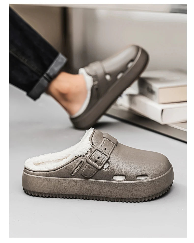 Fashion Women Winter Slippers Warm Fur Indoor Shoes Garden Clogs Couple Casual Shoes Luxury Sandals Comfort Home Soft Slippers