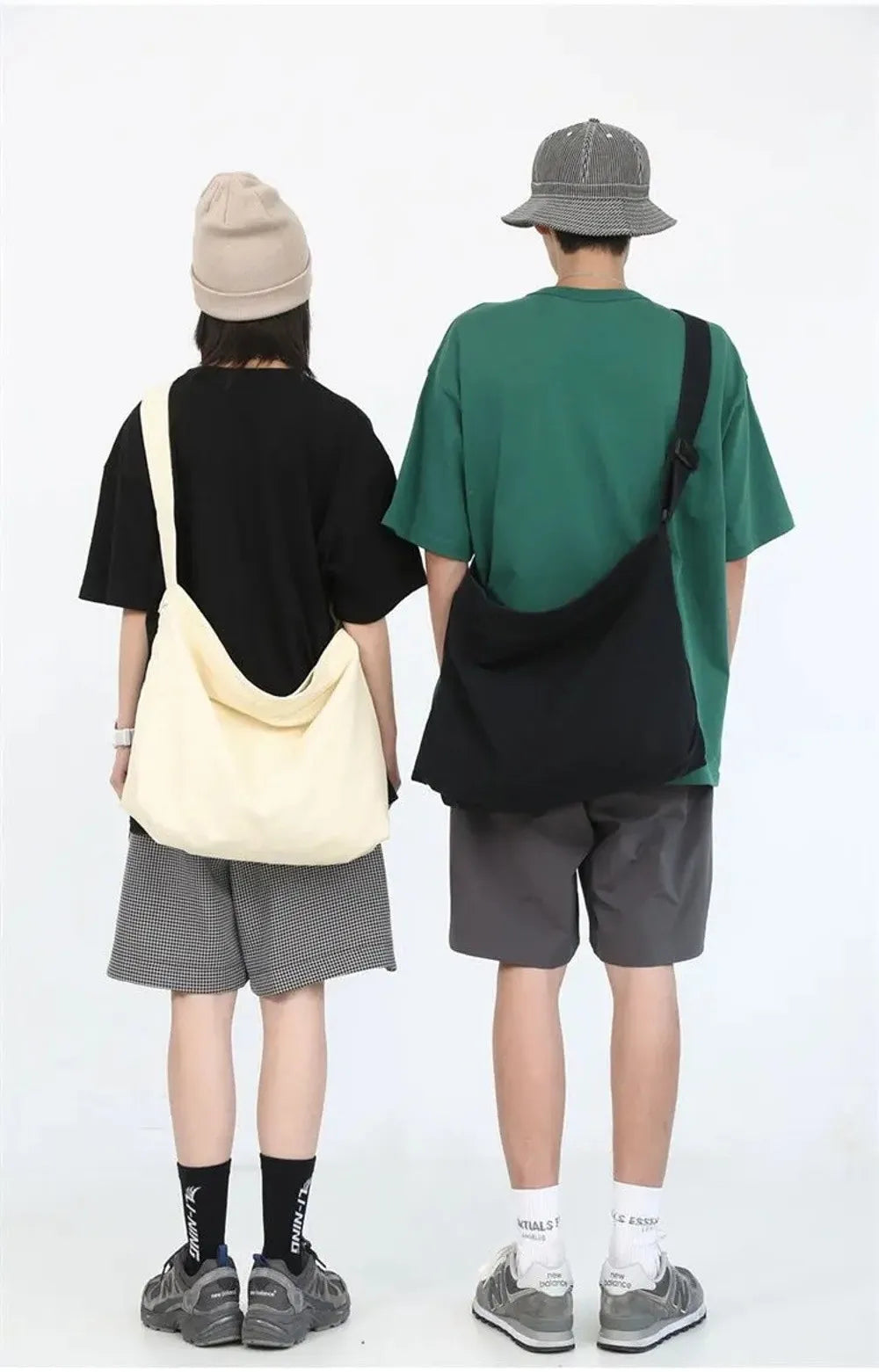 Retro Canvas Shoulder Bag Large Capacity Multi-purpose Messenger Bag Travel Tote Bag Woman Men