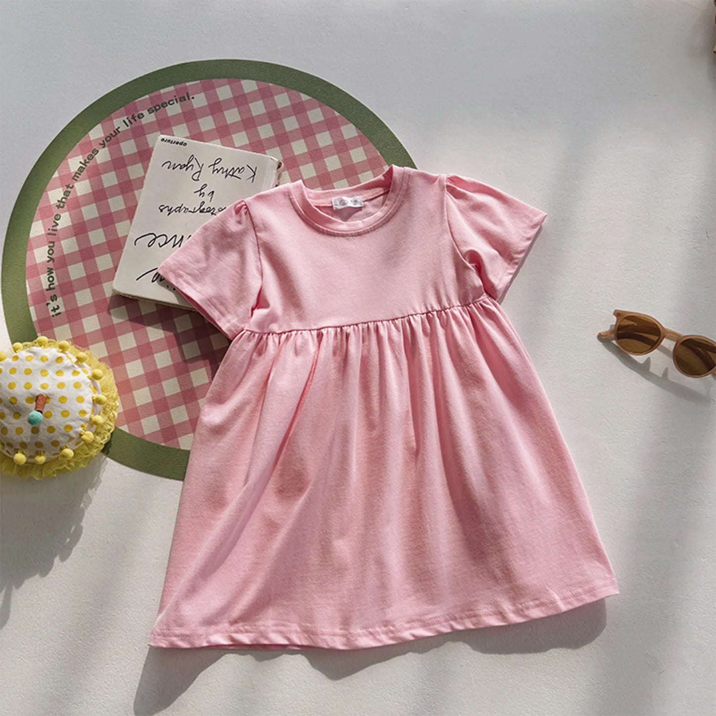 Kids Girls Summer Fashion Casual Sweet A-line Dress Playwear Sundress for Birthday Party Daily School Beach Vacation Photography