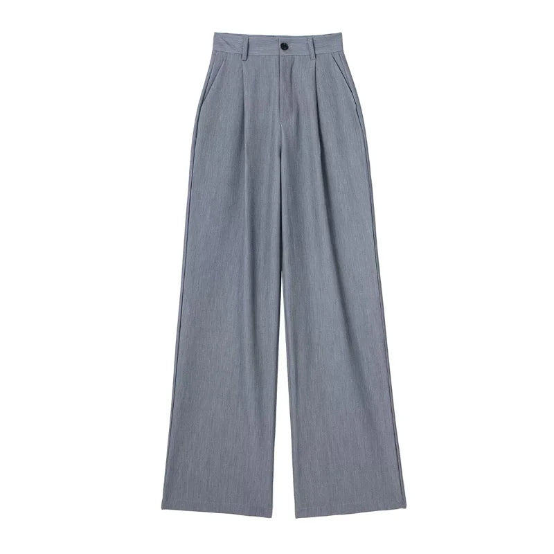 HXAO Women 2024 Wide leg Pants Baggy High Waist Pants Women's Wide Trousers Black Office wear Wide Pants Woman Autumn Trousers BAZAARHUBO