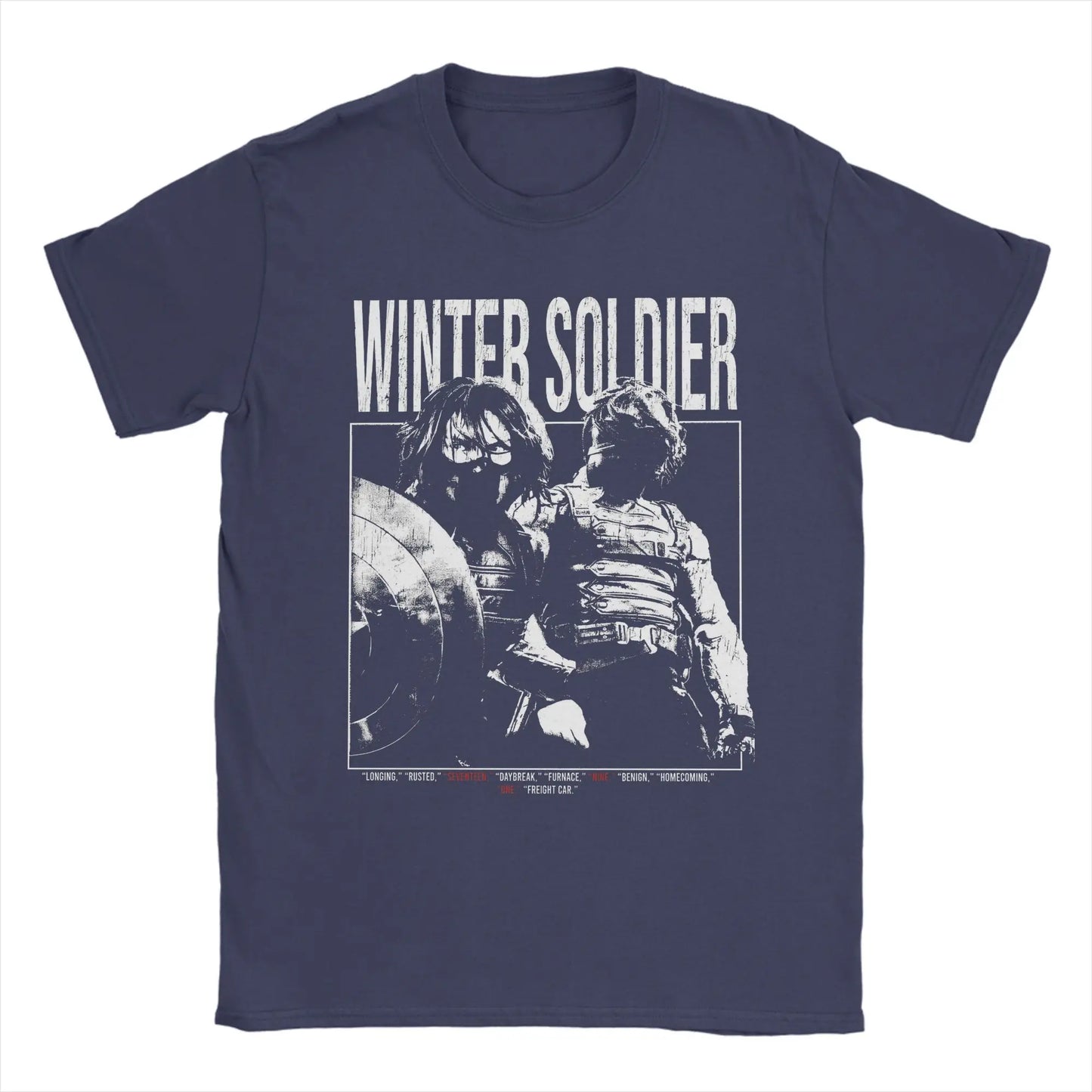 2026 Bucky Barnes Thunderbolts Winter Soldier Sebastian Stan T-Shirts for Men Cotton Tee Shirt O Neck T Shirts Birthday Clothes